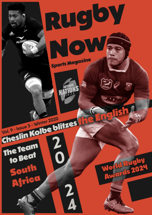 The front cover of Rugby Now magazine